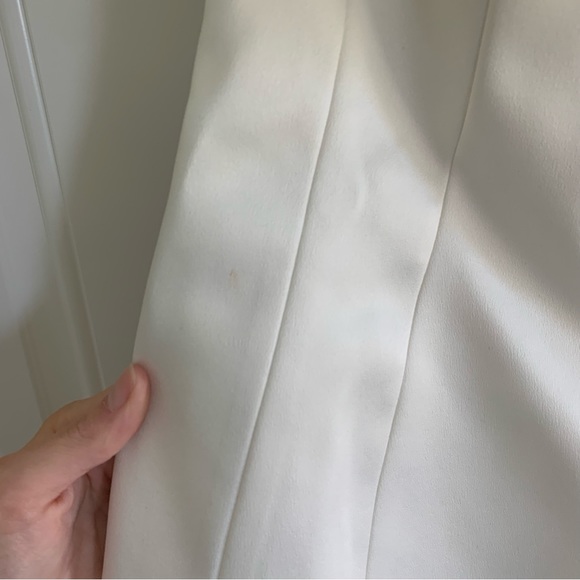 Ivory satin crystal strapless dress - Picture 8 of 9